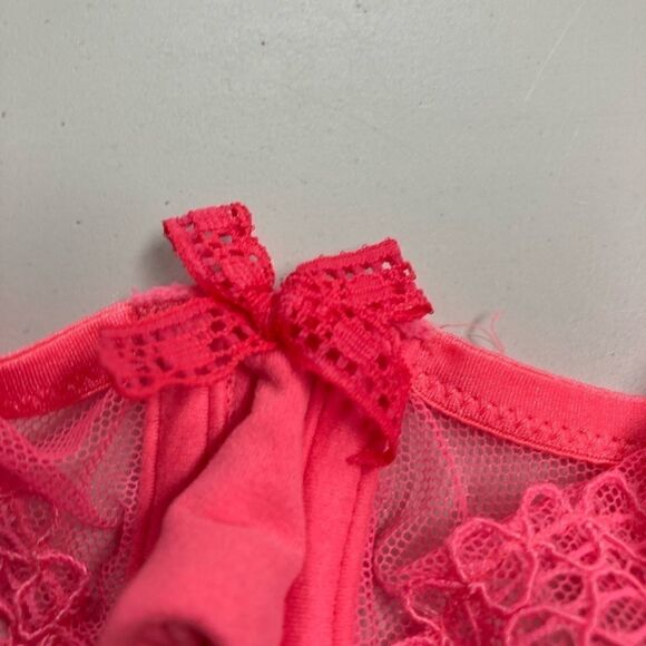 VICTORIA’S SECRET Lace bra pink/orange,34C,Demi-Bust - Picture 9 of 15